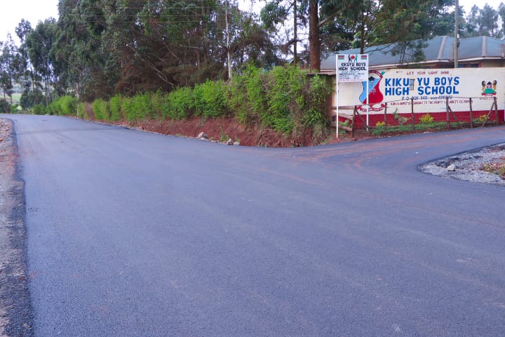 Kikuyu Boys Junction - KEFRI Road Tarmacking Works Complete